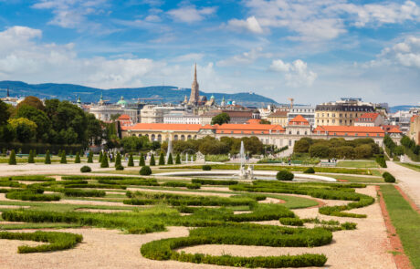 Belvedere garden in Vienna, Austria
